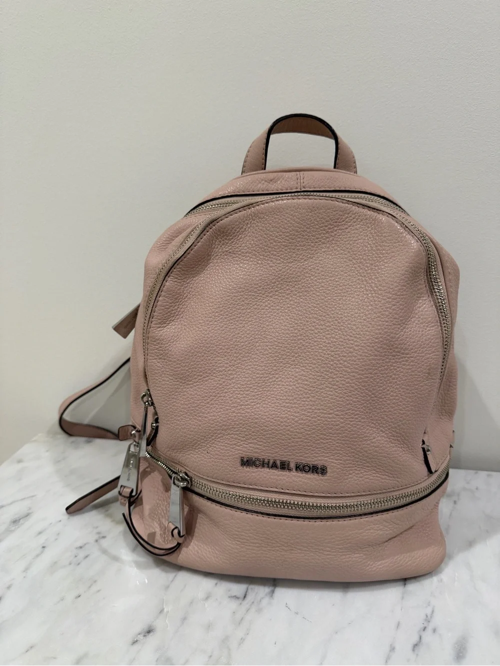 Michael Kors Blush Pink Leather Mini Backpack